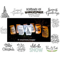 ITH Stickdatei - Lichtbeutel Weihnachts Sprüche